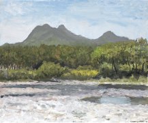 Albert Hadijiganev Nanxi river oli on canvas 55x65 2018